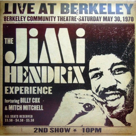 HENDRIX, JIMI - LIVE AT BERKELEY (2LP) - 200 GRAM PRESSING - WYDANIE AMERYKAŃSKIE