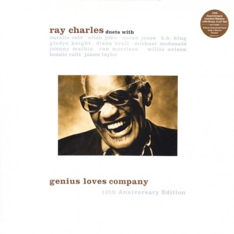 CHARLES, RAY - GENIUS LOVES COMPANY: 10TH ANNIVERSARY EDITION (2LP+MP3 DOWNLOAD) - 180 GRAM PRESSING - WYDANIE AMERYKAŃSKIE