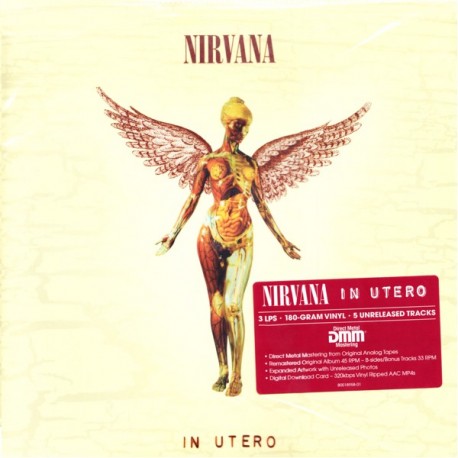 NIRVANA - IN UTERO (3LP+MP3 DOWNLOAD) - 45RPM - 180 GRAM PRESSING - WYDANIE AMERYKAŃSKIE