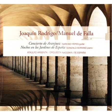 RODRIGO, JOAQUIN /DE FALLA, MANUEL - CONCIERTO DE ARANJUEZ / NOCHES EN LOS JARDINES DE ESPANA (1 LP)