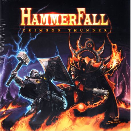 HAMMERFALL - CRIMSON THUNDER (1 LP) - LIMITED EDITION - CLEAR/BLUE/WHITE SPLATTER