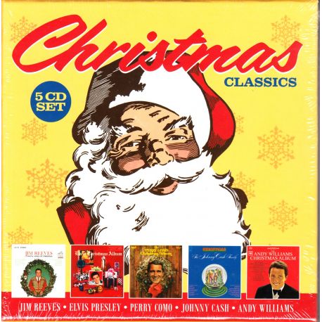 CHRISTMAS CLASSICS - JIM REEVES / ELVIS PRESLEY / PERRY COMO / JOHNNY CASH / ANDY WILLIAMS ‎‎(5 CD)