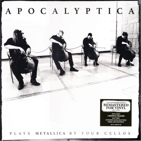 APOCALYPTICA - PLAYS METALLICA BY FOUR CELLOS (2 LP + CD) - 20TH ANNIVERSARY REMASTERED 180 GRAM PRESSING