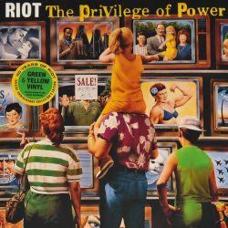 RIOT - THE PRIVILEGE OF POWER (2 LP) - GREEN & YELLOW VINYL PRESSING