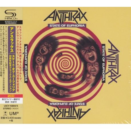 ANTHRAX - STATE OF EUPHORIA (2 SHM-CD) - 30TH ANNIVERSARY EDITION - WYDANIE JAPOŃSKIE