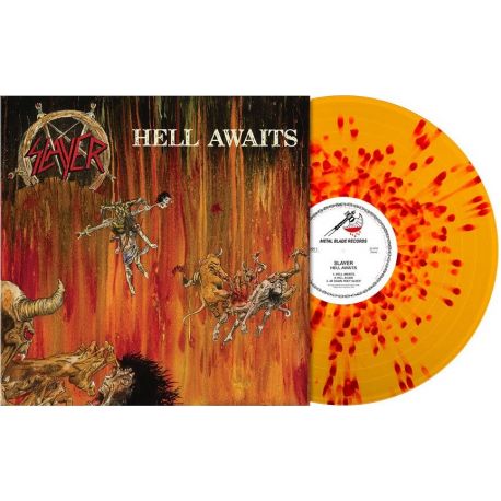 SLAYER - HELL AWAITS (1 LP) - ORANGE RED SPLATTER VINYL
