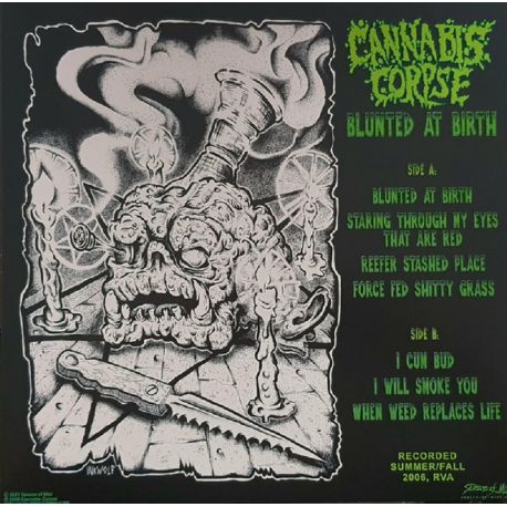 CANNABIS CORPSE - BLUNTED AT BIRTH (1 LP) - NEON GREEN VINYL EDITION