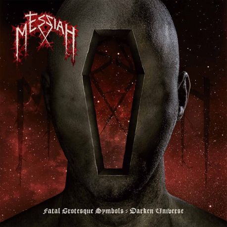 MESSIAH - FATAL GROTESQUE SYMBOLS / DARKEN UNIVERSE (1 LP) - WHITE / RED SPLATTER