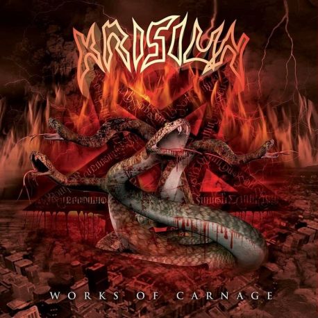 KRISIUN - WORKS OF CARNAGE (1 LP) - LIMITED TRANSPARENT RED VINYL