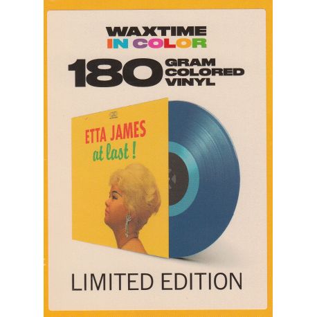JAMES, ETTA ‎– AT LAST! (1 LP) - WAXTIME IN COLOR EDITION - 180 GRAM BLUE VINYL PRESSING