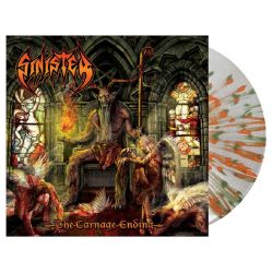 SINISTER - THE CARNAGE ENDING (1 LP) - CLEAR WITH ORANGE AND GREEN SPLATTER