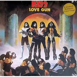 KISS - LOVE GUN (1 LP) - TANGERINE/AQUA SPLATTER VINYL - WYDANIE USA