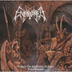 ENTHRONED – TOWARDS THE SKULLTHRONE OF SATAN / REGIE SATHANAS (2 LP) - CLEAR WITH BROWN, RED AND WHITE SPLATTER
