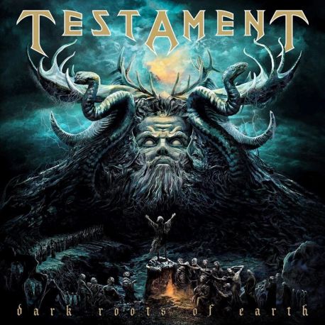 TESTAMENT - DARK ROOTS OF EARTH (2 LP) - CLEAR GOLD & GREEN SPLATTER