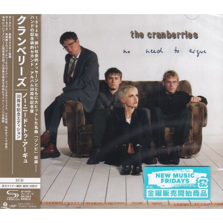 CRANBERRIES, THE - NO NEED TO ARGUE (2 SHM-CD) - 30TH ANNIVERSARY DELUXE EDITION - WYDANIE JAPOŃSKIE