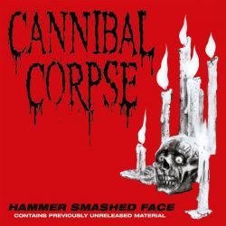CANNIBAL CORPSE - HAMMER SMASHED FACE (1 LP) - CLEAR WITH RED SPLATTER