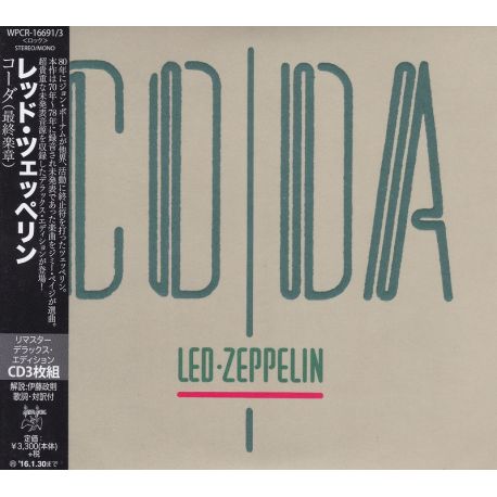 LED ZEPPELIN - CODA (3 CD) - DELUXE EDITION - WYDANIE JAPOŃSKIE