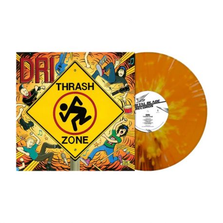 DIRTY ROTTEN IMBECILES [D.R.I.] ‎– THRASH ZONE (1 LP) - ORANGE YELLOW WHITE SPLATTER